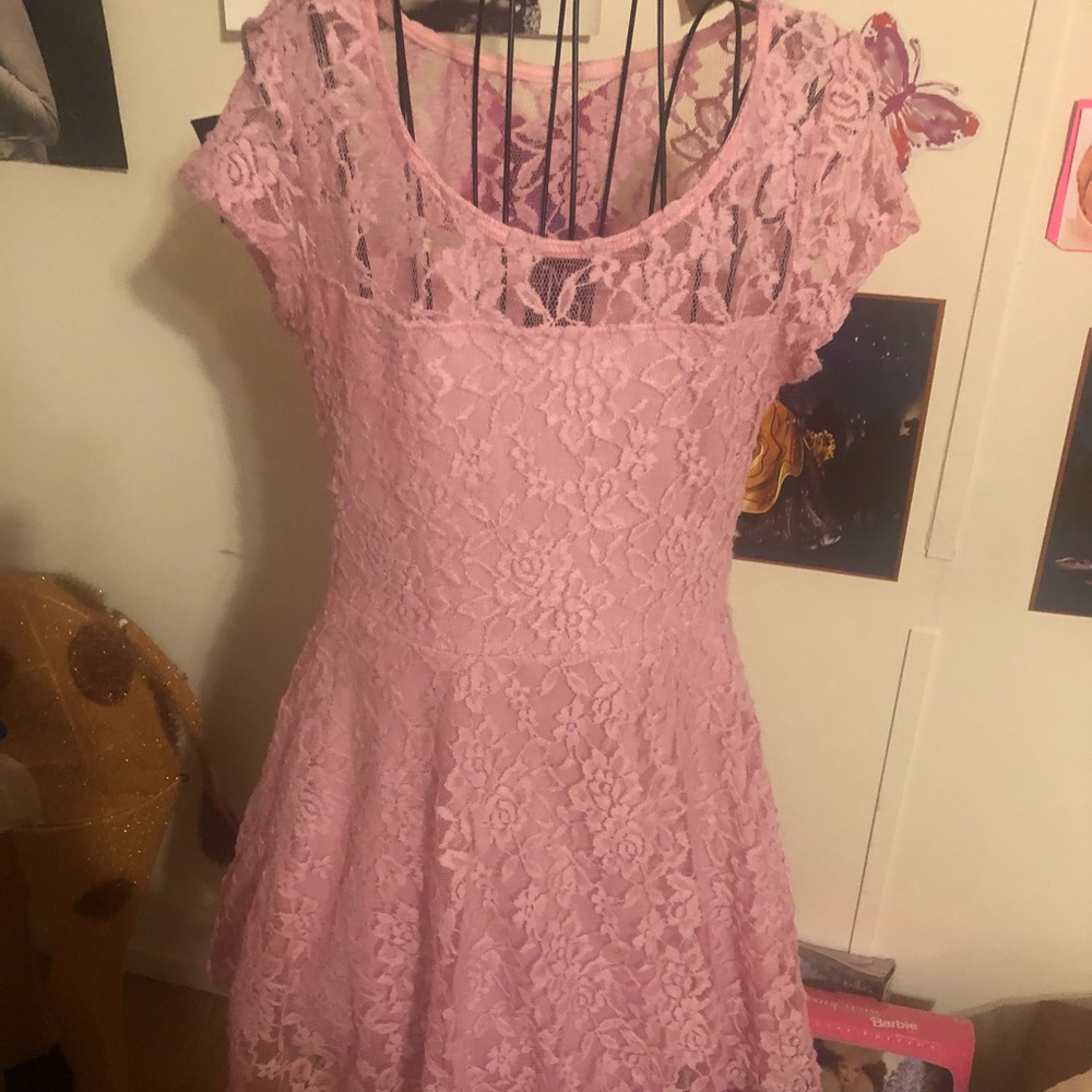 Floral pink skater dress 💗